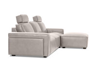 BARTELLE LEATHER - 3.5 Seater Sofa with Ottoman. BARTELLE LEATHER