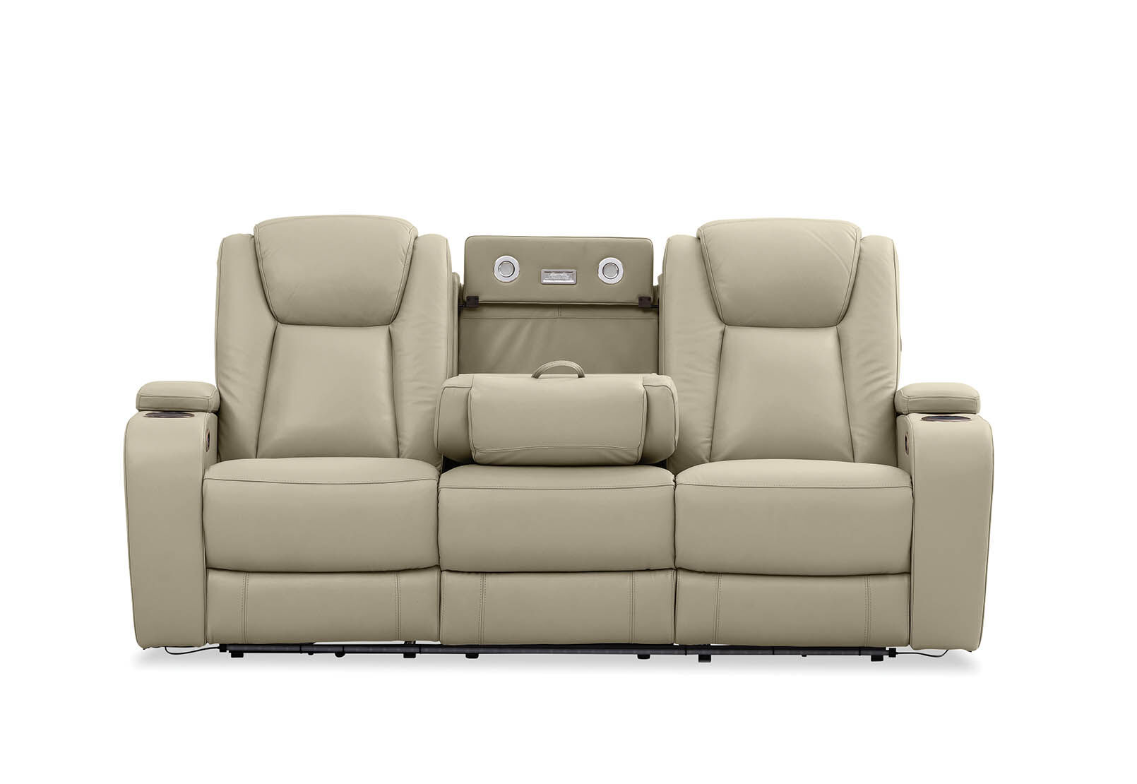 VULCAN - Leather 3 Seat Sofa with 2 Inbuilt Electric Recliners VULCAN