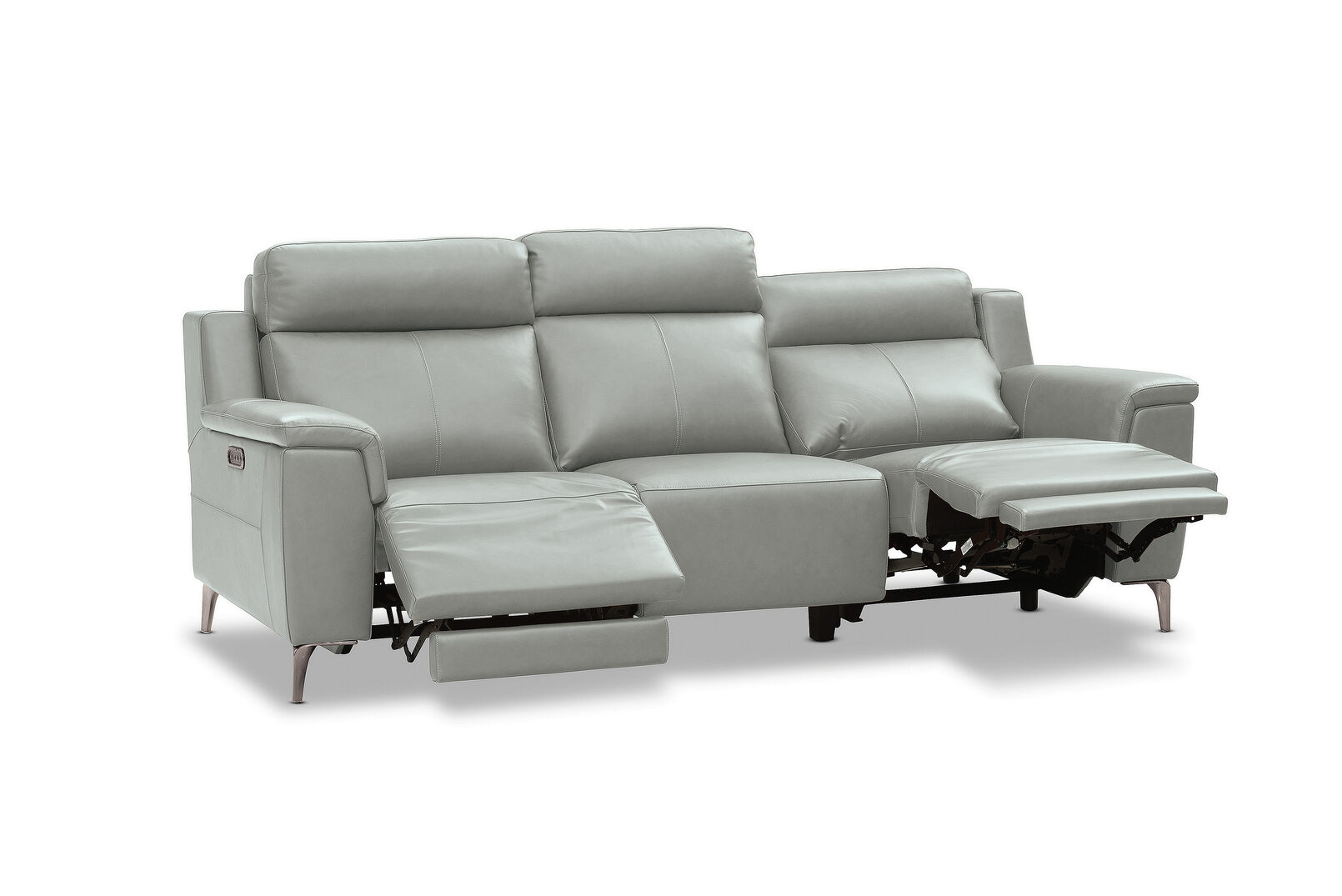 ARISTOTLE - Leather 3 Seater Sofa with 2 Inbuilt Electric Recliners ARISTOTLE