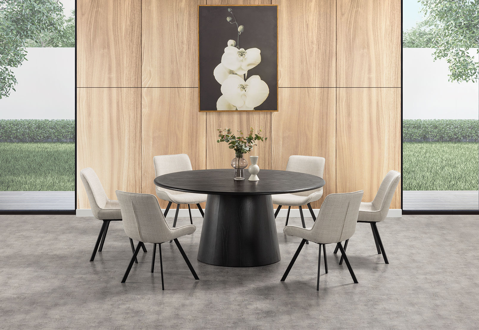 THANOS - 7 Piece Dining Suite with Vesta Chairs THANOS