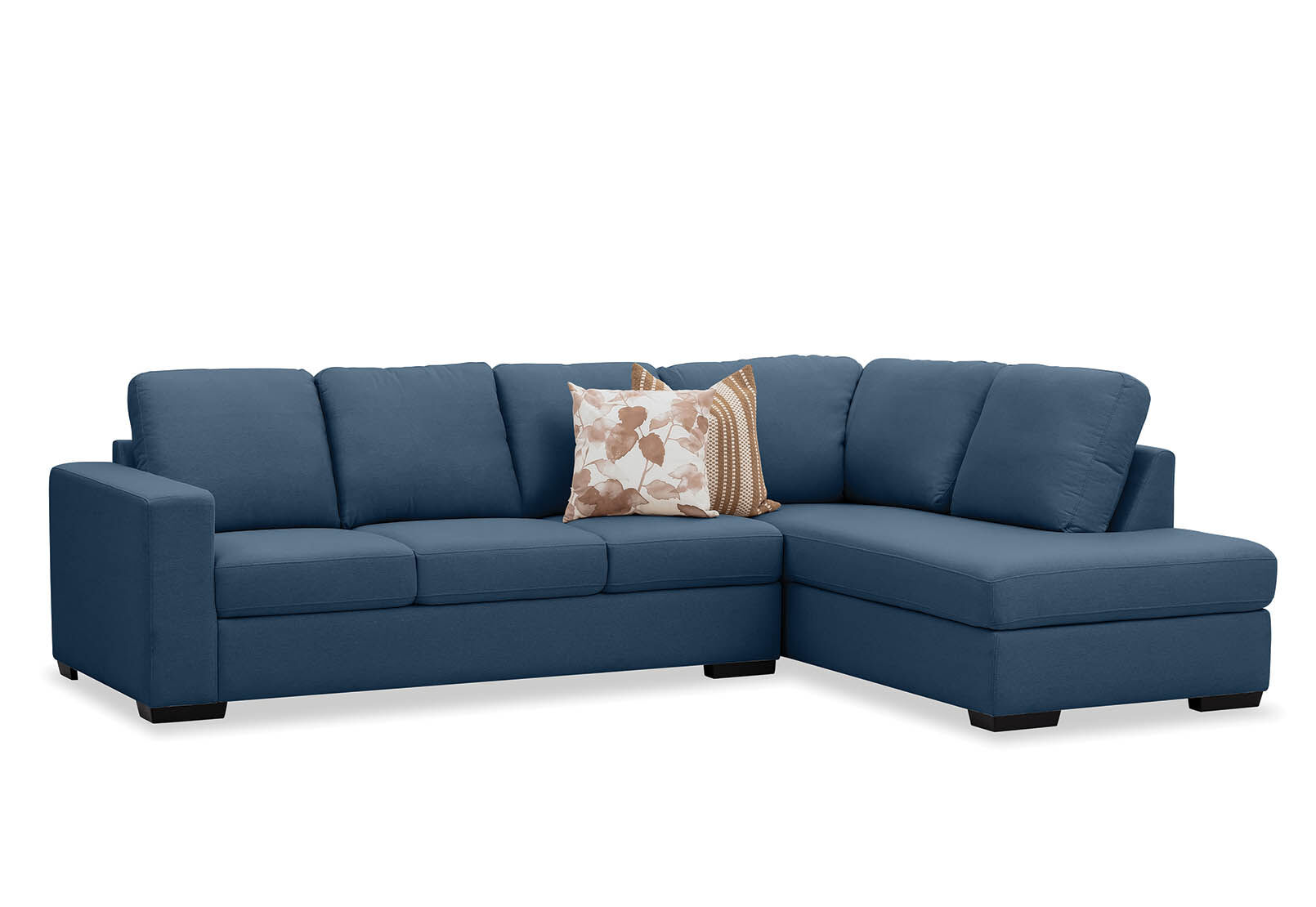 NAVY KIRBY Fabric 4 Seat Right Hand Facing Chaise