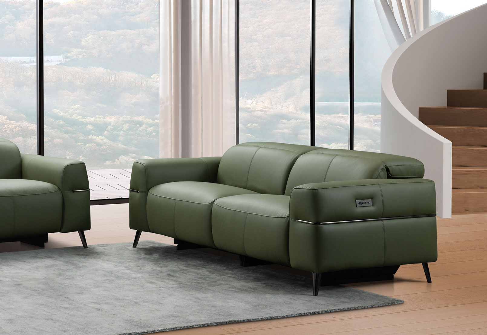 SERAFINI LEATHER - 2.5 Seater with Inbuilt Electric Recliners SERAFINI LEATHER
