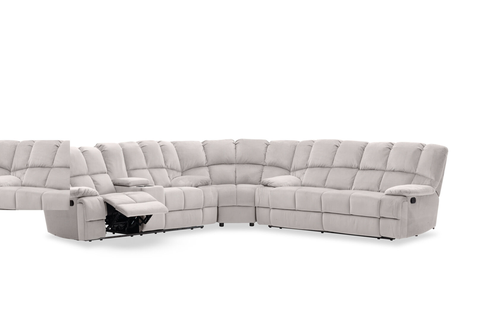 LEBRON FABRIC - Corner with Recliners LEBRON FABRIC