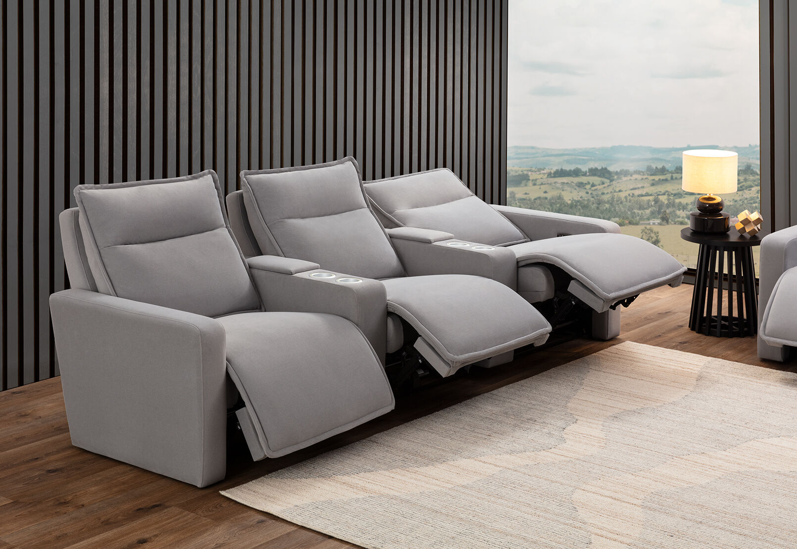 ALCINA FABRIC - 3 Seater Theatre Suite ALCINA FABRIC