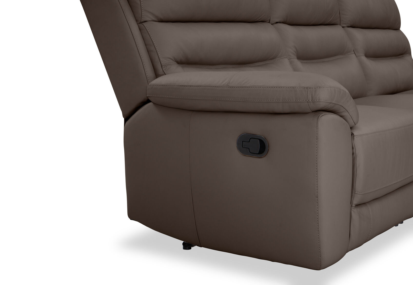 BEARMAN LEATHER - 3 Seater Sofa with 2 inbuilt Recliners BEARMAN LEATHER
