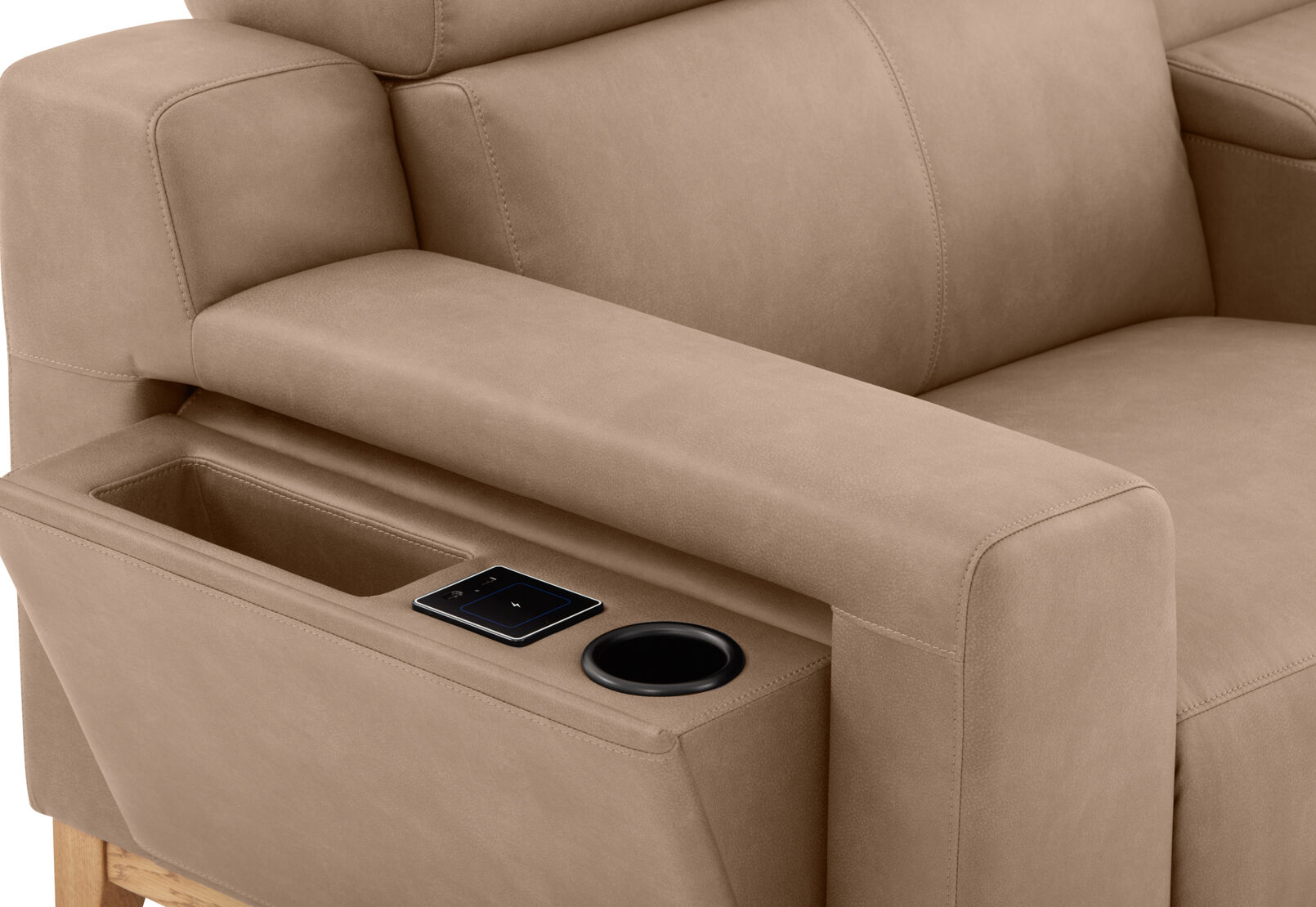 GAGE FABRIC - 2 Seater with Electric Recliners & Console GAGE FABRIC