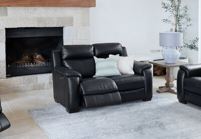 CAPELLO - Leather 2 Seater Sofa with 2 Inbuilt Electric Recliners