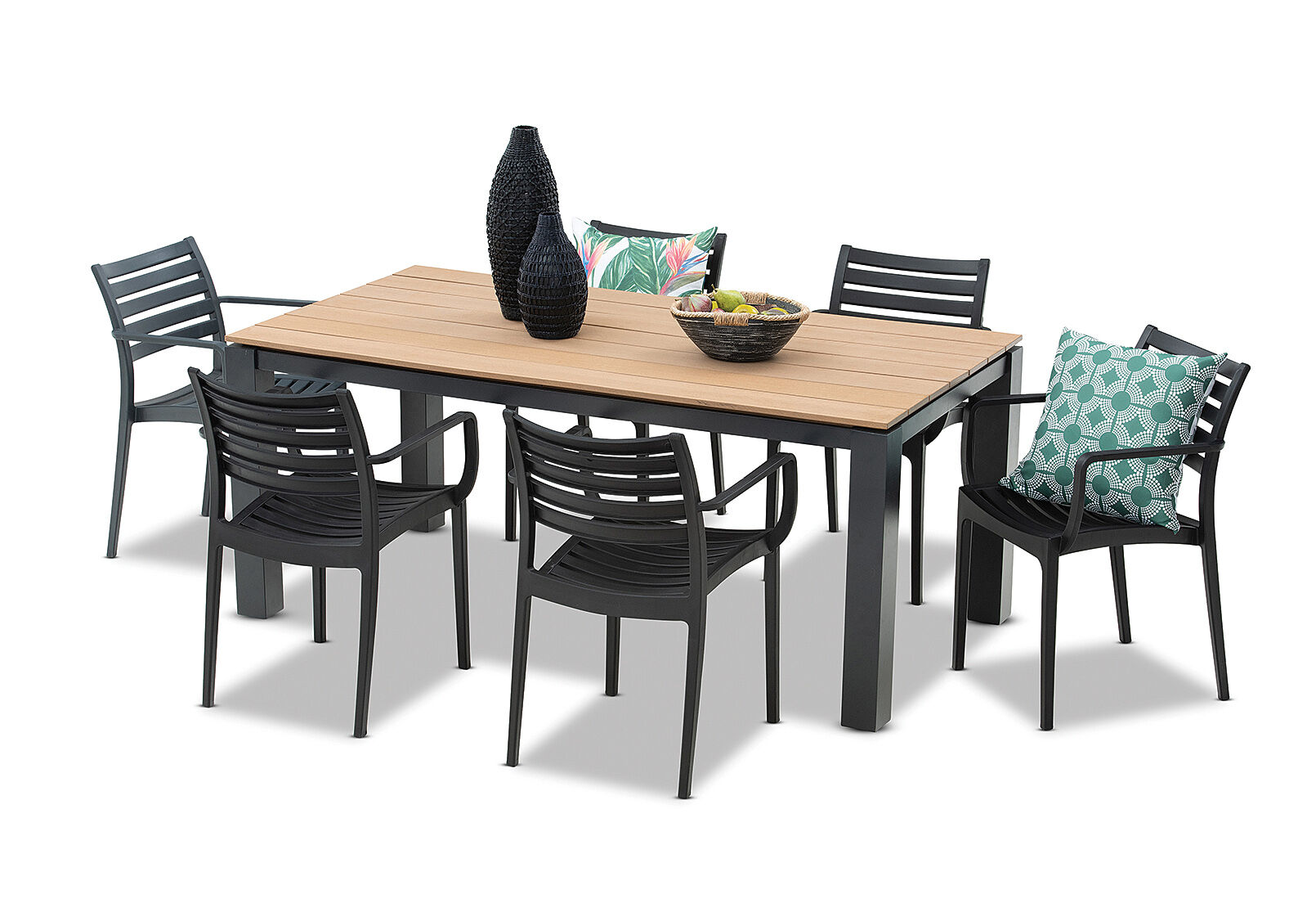 Mornington 7 Piece Outdoor Dining Setting With Lyla Chairs Amart