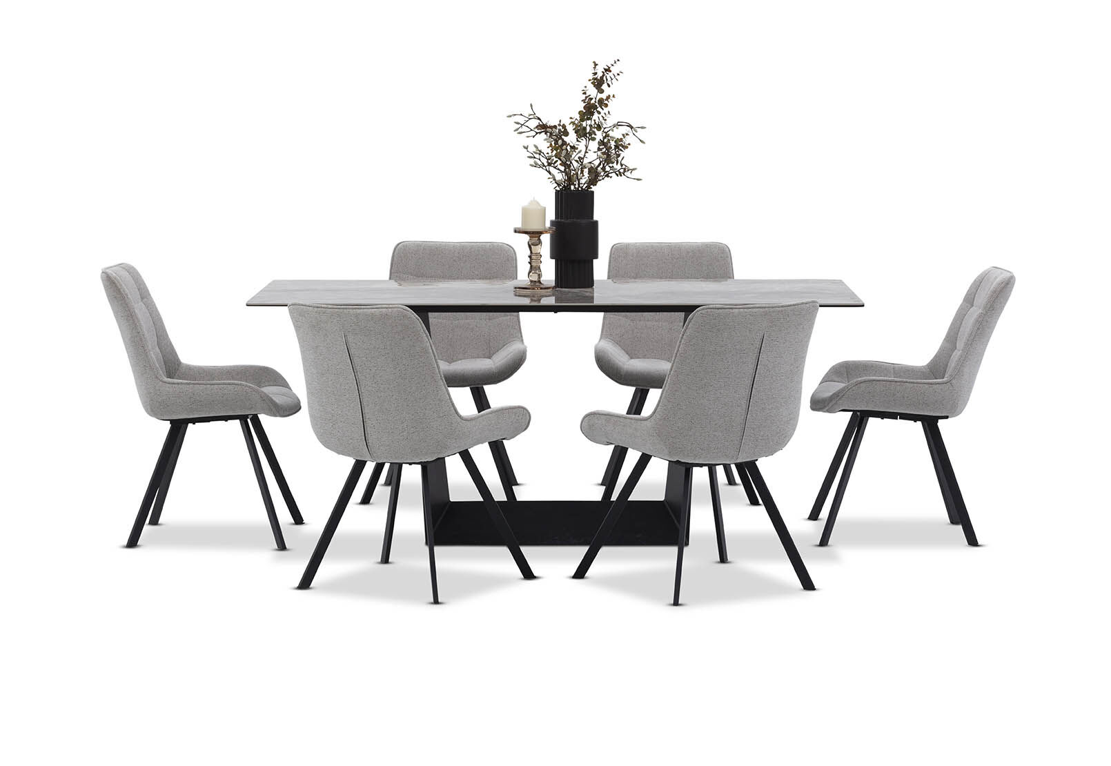 MILAS - 7 Piece Dining Suite with Arabella Dining Chairs MILAS