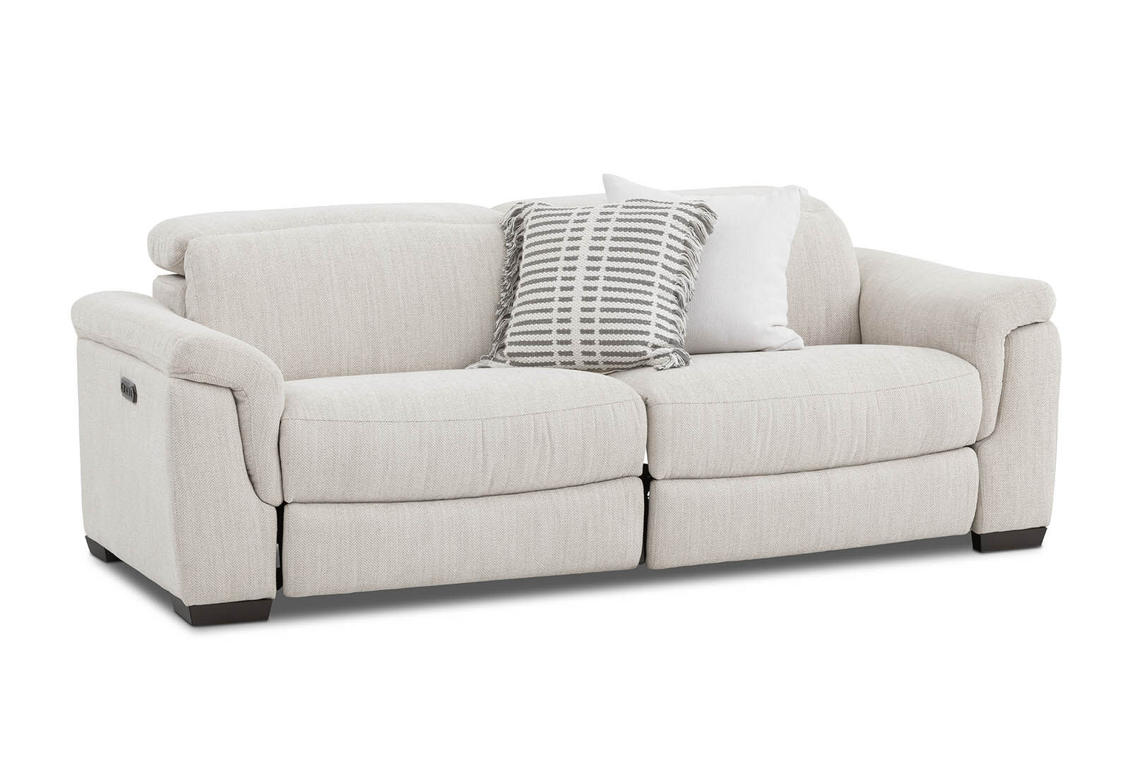 LUCIANO - Fabric 2.5 Seater Sofa with 2 Electric Recliners LUCIANO