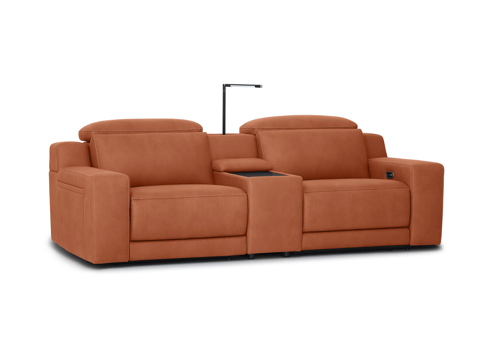 VANTRO FABRIC - 2 Seater Sofa with 2 Inbuilt Electric Recliners and Console VANTRO FABRIC