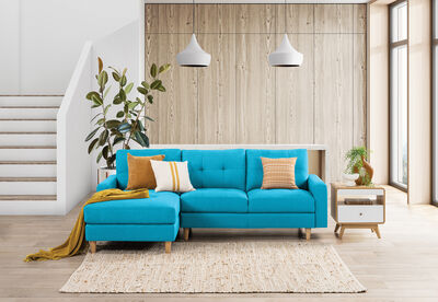 KELLER - Fabric 3 Seat LHF Chaise