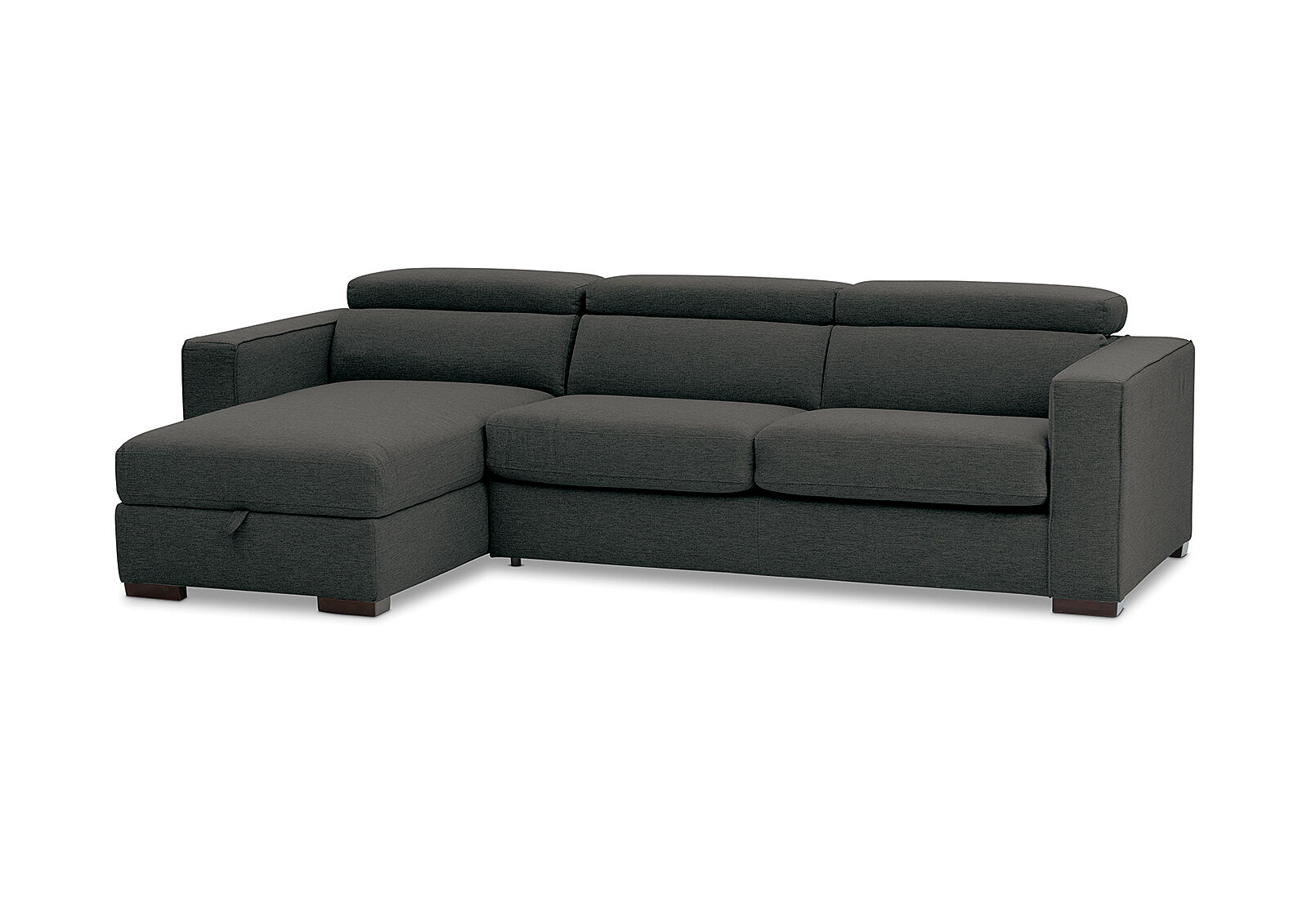 ANGUS - Fabric Left-Hand Facing 3 Seater Chaise with Sofa Bed ANGUS