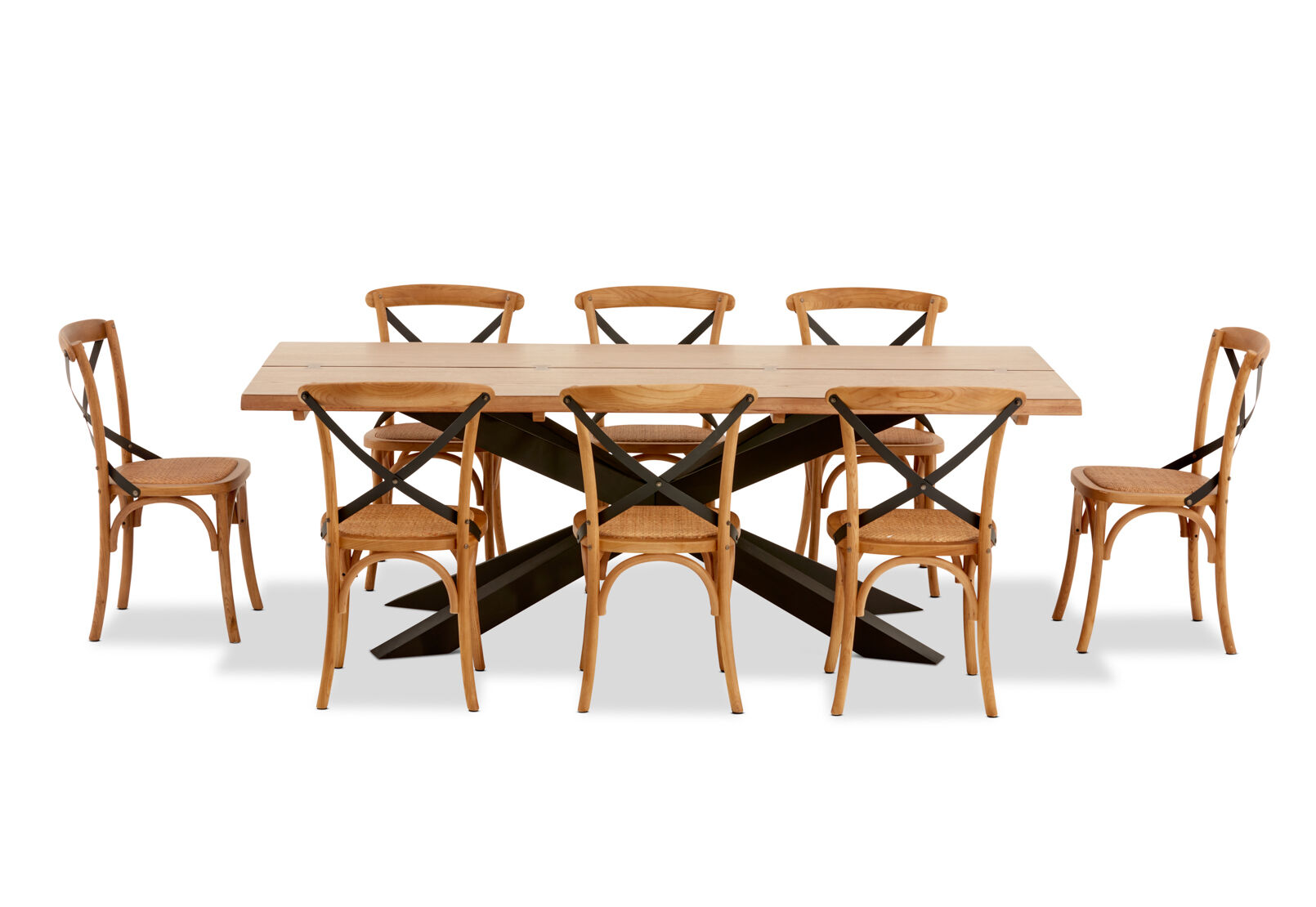 EVENDALE - 9 Piece Dining Suite with Avantee Dining Chairs. EVENDALE