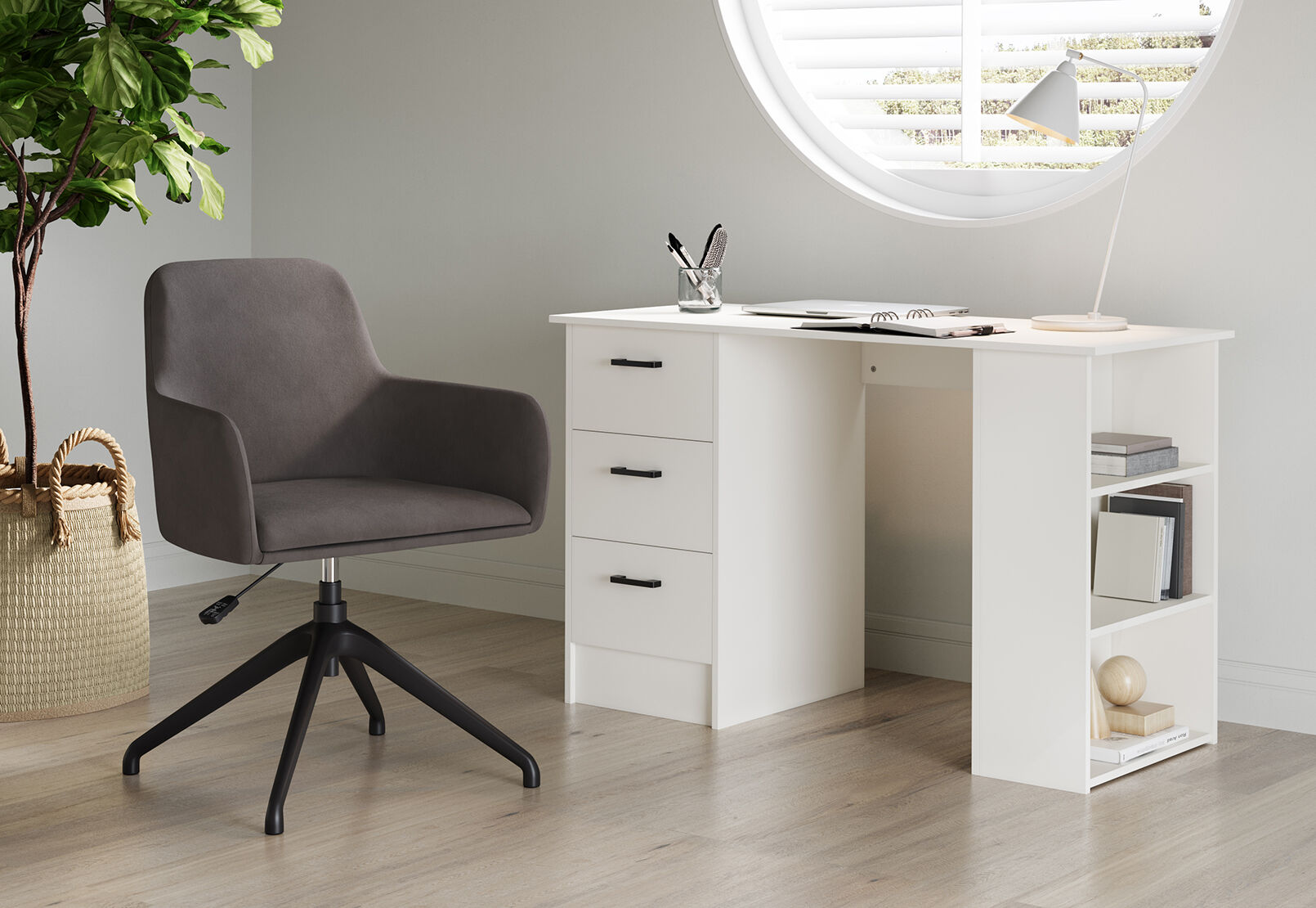 MIKAYLA - Grey Office Chair MIKAYLA