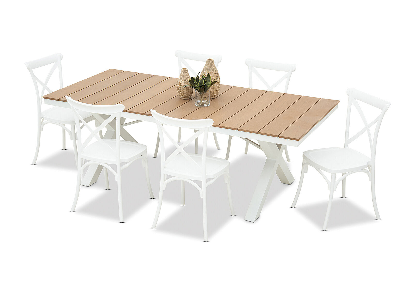 ELWOOD - 7 Piece Outdoor Dining Setting with Skylar MK2 Chairs ELWOOD
