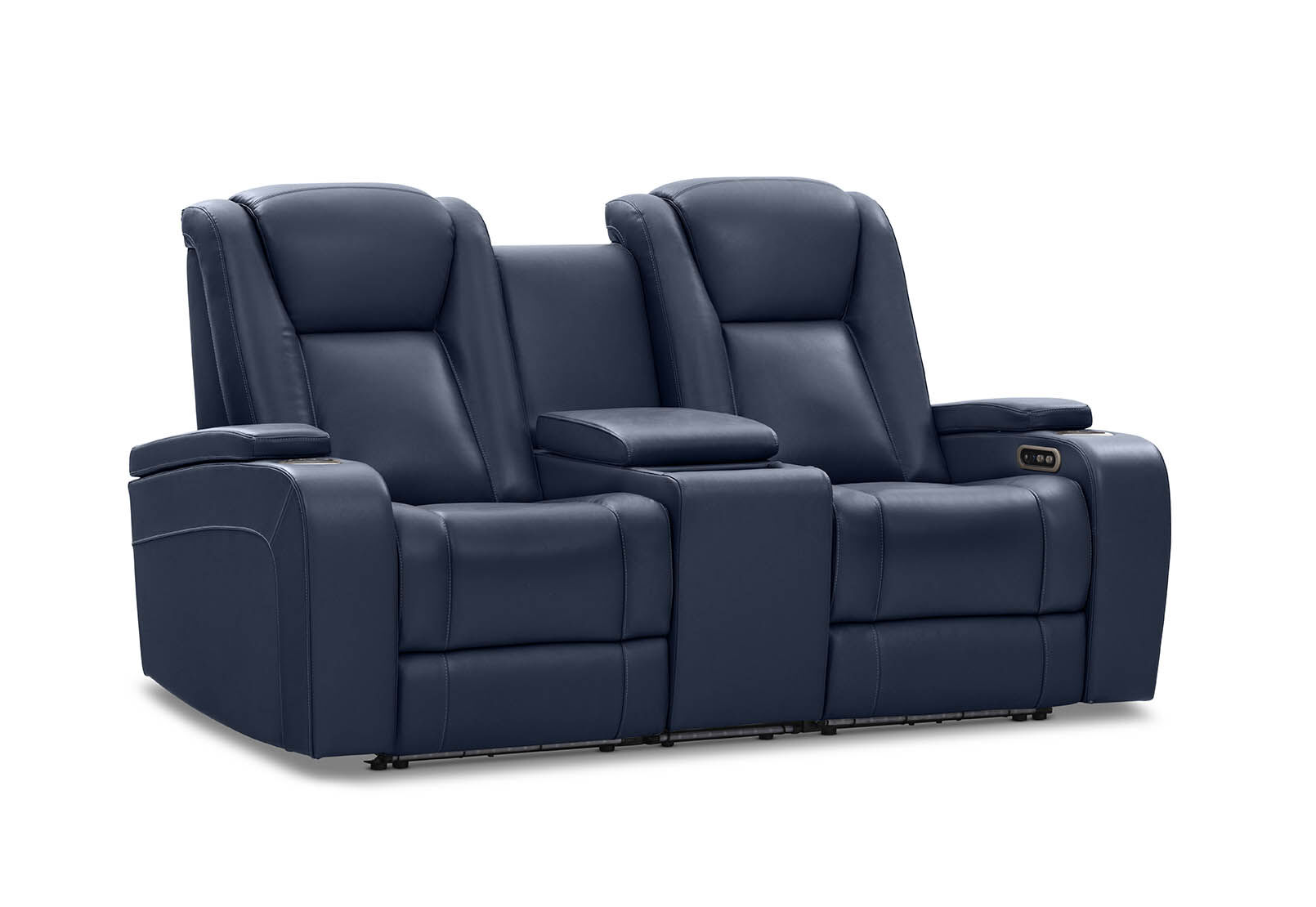 SENTINAL MK2 LEATHER - 2 Seater with 2 Electric Recliners and Console SENTINAL MK2 LEATHER