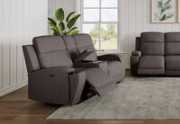 BAYTOWN FABRIC - 2 Seater Electric Recliners with Console BAYTOWN FABRIC