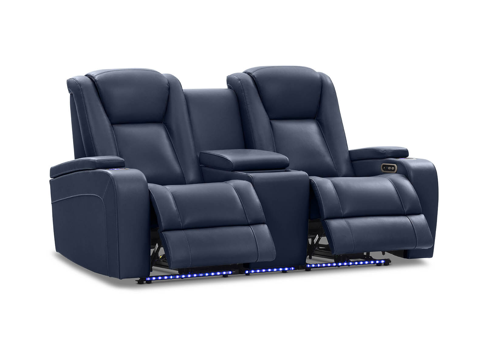 SENTINAL MK2 LEATHER - 2 Seater with 2 Electric Recliners and Console SENTINAL MK2 LEATHER