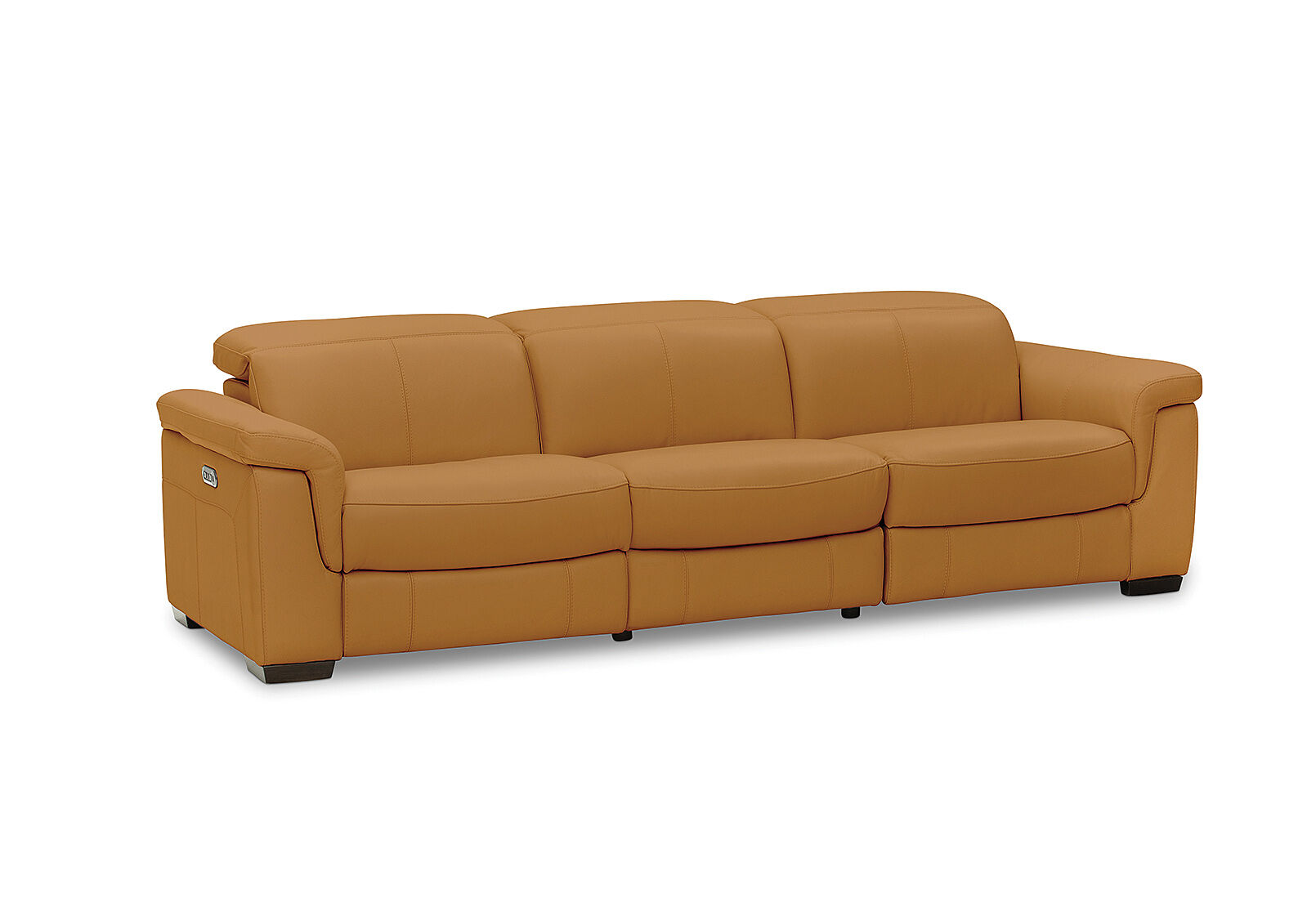 LUCIANO - Leather 3.5 Seater Sofa with 2 Electric Recliners LUCIANO