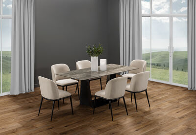 MILAS - 7 Piece Dining Suite with Cedric Dining Chairs.