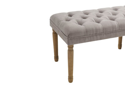 SANDERS - Grey Upholstered Bench