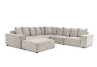 TILLEY FABRIC - Corner Lounge with Ottoman ( Fabric) TILLEY FABRIC