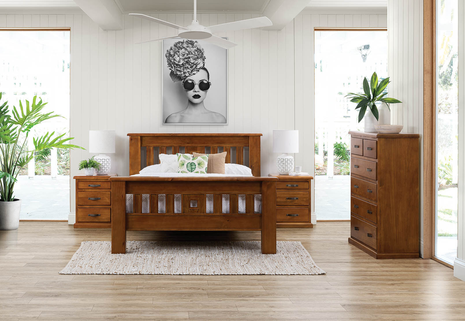 SETTLER - 3 Drawer Bedside SETTLER