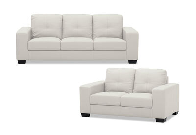 DIAMOND - Leather-Look Sofa Pair
