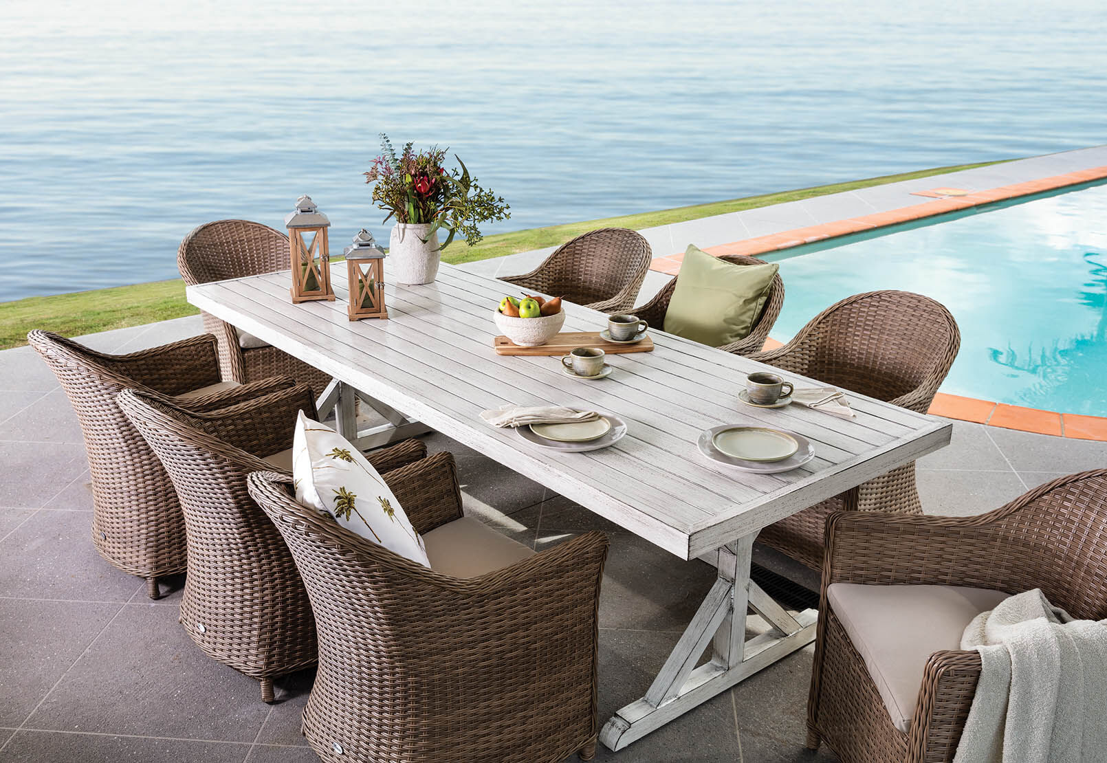 Miami 9 Piece Outdoor Dining Setting Amart Furniture