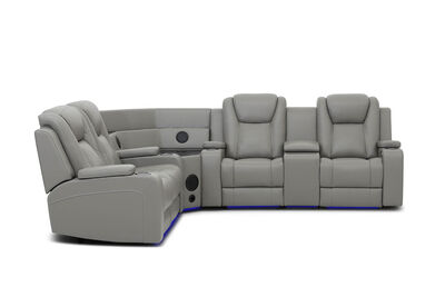 SENTINAL MK2 LEATHER - 4 Piece Corner with RHF Console