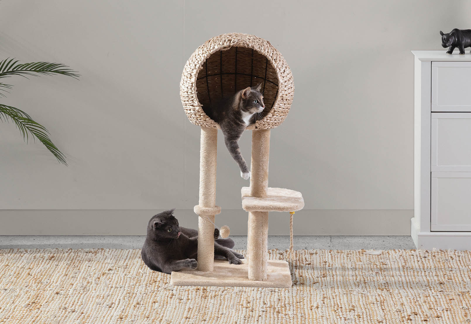 MACARTHY - Wicker Pet Scratch Pole MACARTHY
