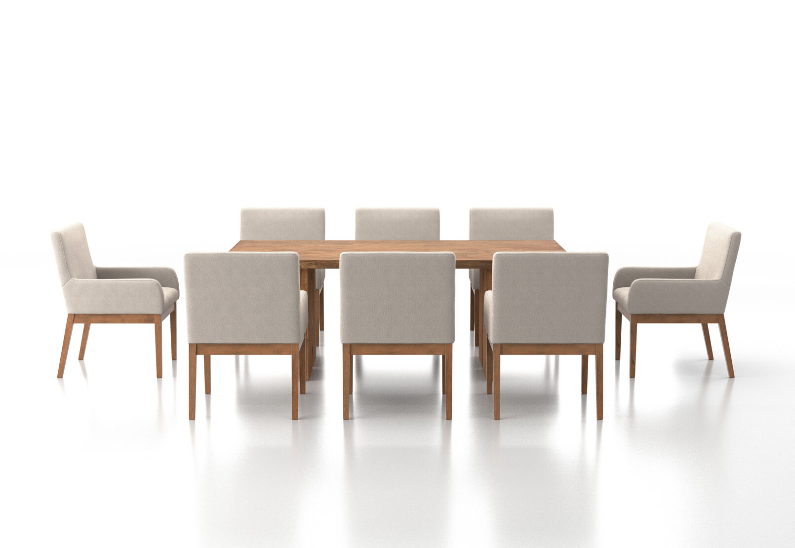 ROMULUS - 9 Piece Dining Suite with Lazarus Dining Chairs ROMULUS