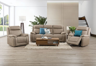 SAN MARCO - Fabric 3 Piece Recliner Suite