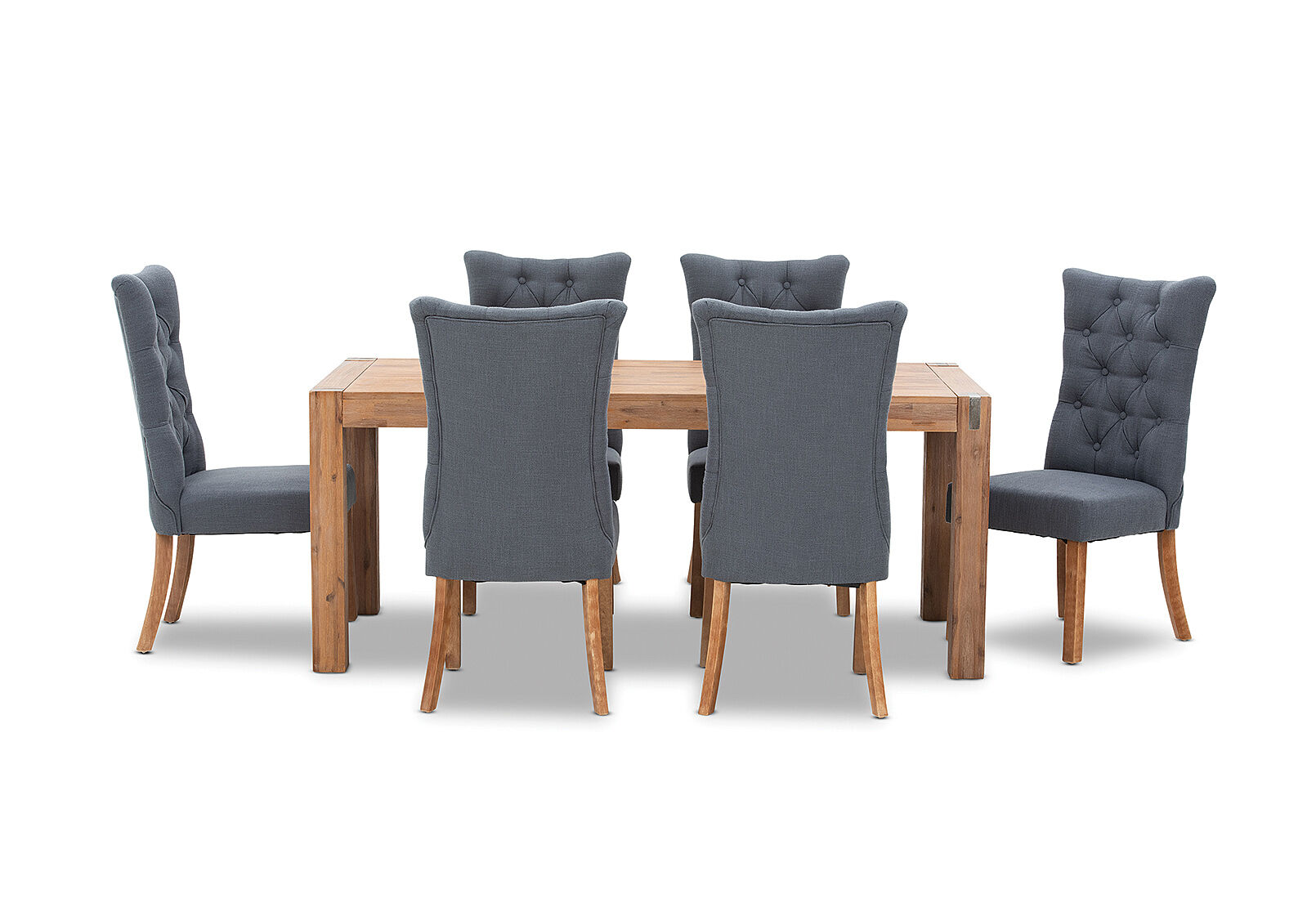 SILVERWOOD - 7 Piece Dining Suite with Nottingham Dining Chairs SILVERWOOD