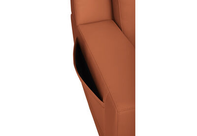 VANTRO LEATHER - Corner Lounge with 2 Inbuilt Electric Recliners and Console