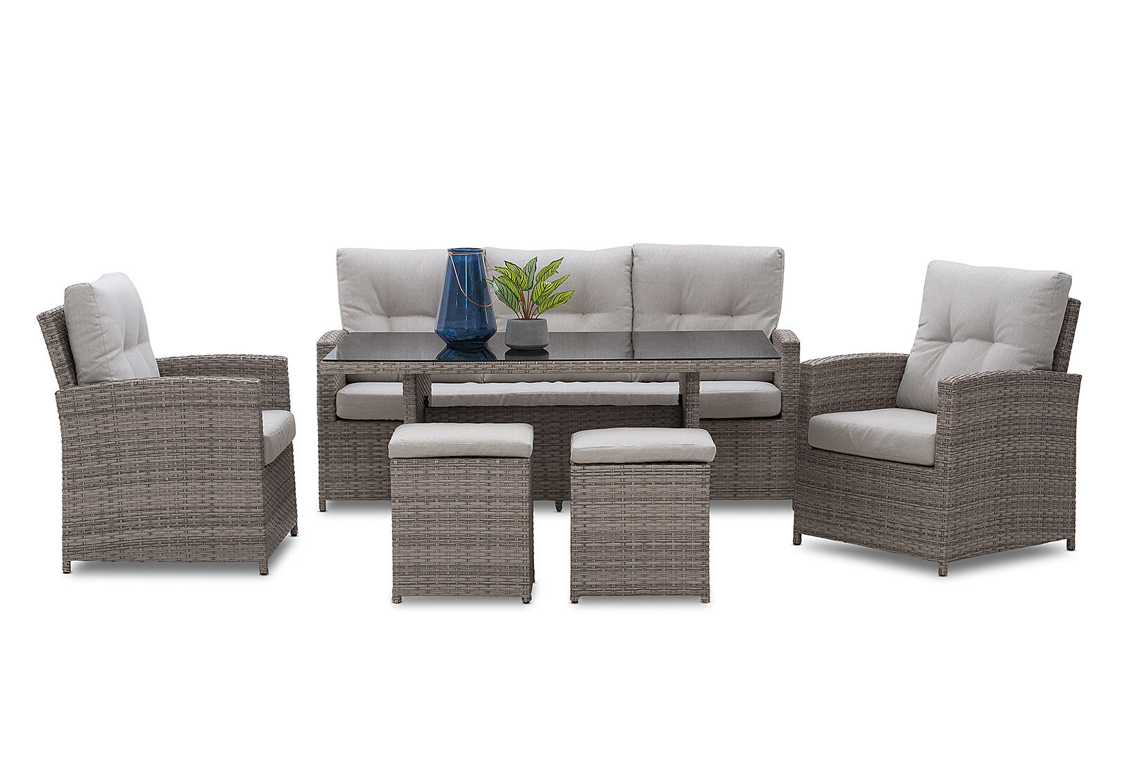 BARBOSA - 6 Piece Outdoor Lounge Dining Setting BARBOSA