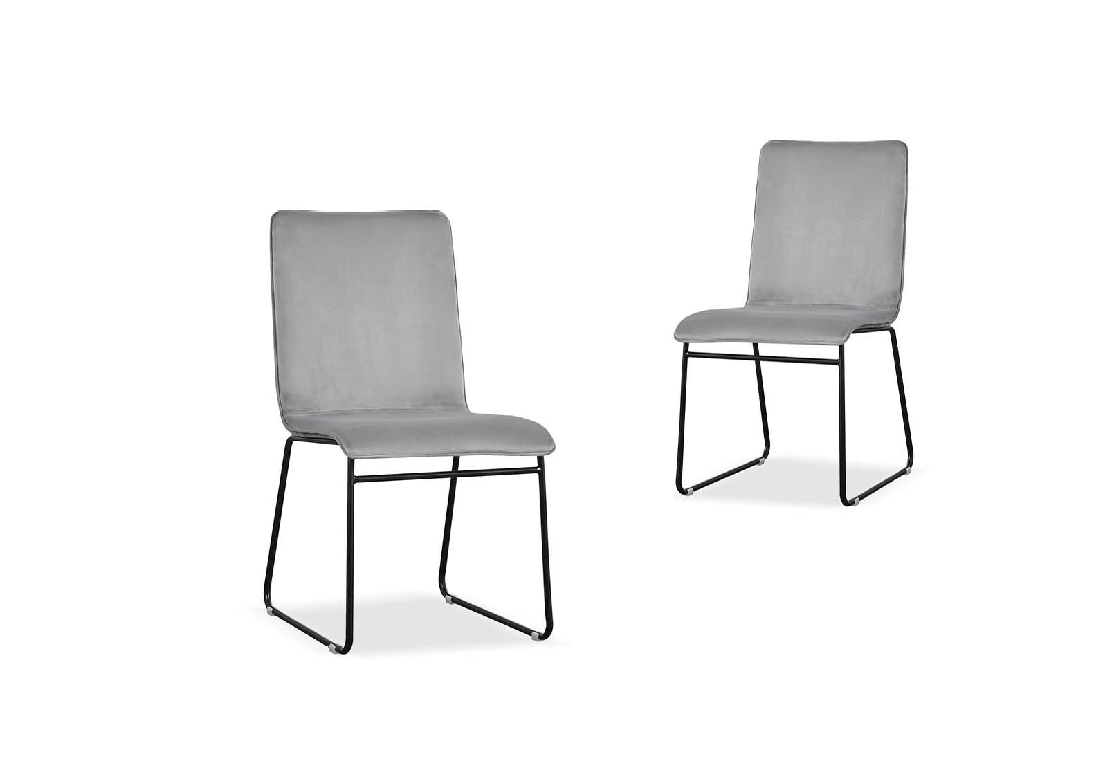 Albacete Set Of 2 Light Grey Dining Chairs Amart Furniture