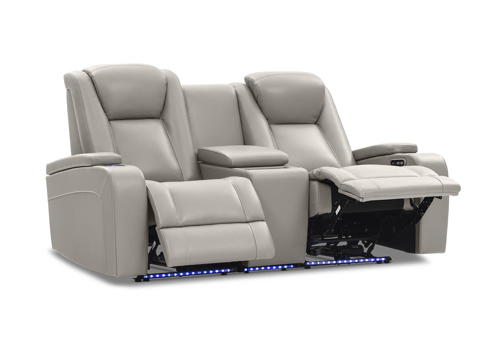 SENTINAL MK2 LEATHER - 2 Seater with 2 Electric Recliners and Console SENTINAL MK2 LEATHER