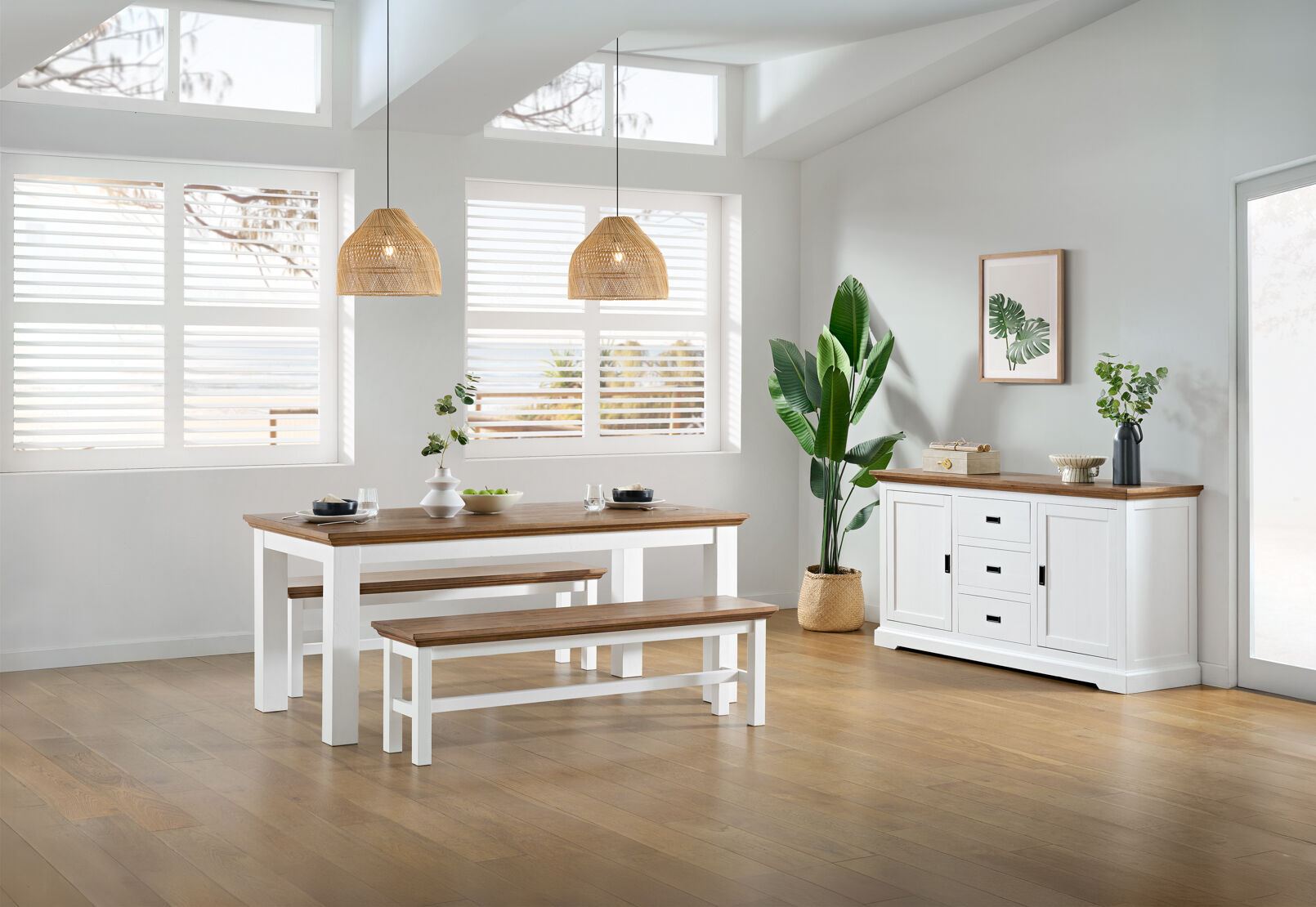 CHARLSBOURG - 3 Piece Dining Suite CHARLSBOURG
