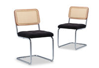 ELANE - Black set of 2 Dining Chairs ELANE