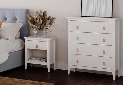 STANFORD - White Tall Chest
