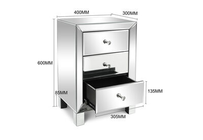 SAN ROQUE - 3 Drawer Bedside