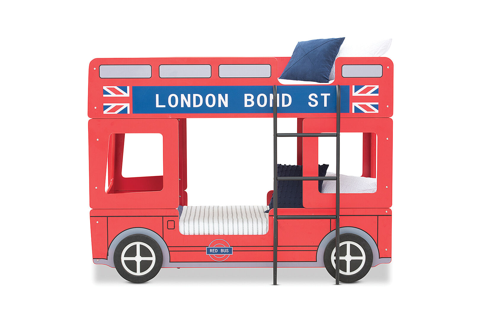 Red London Bus Bunk Bed Amart Furniture