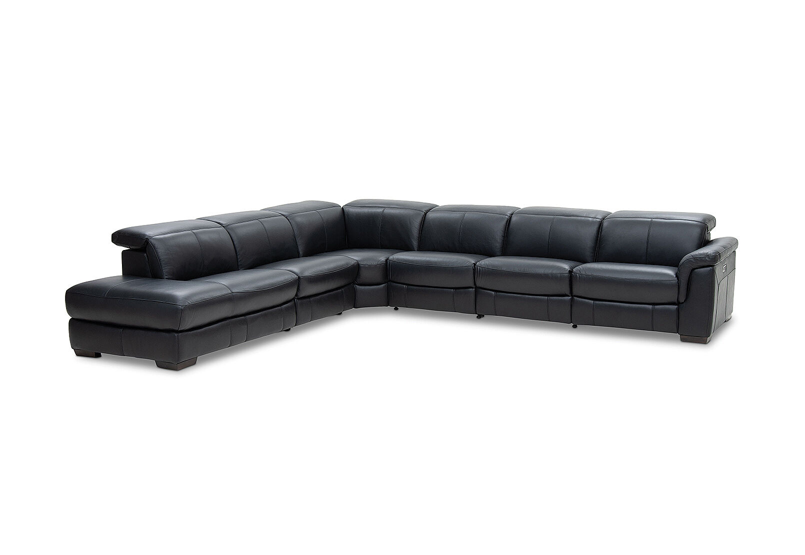 LUCIANO - Leather Corner Lounge with 3 Inbuilt Electric Recliners and Left-Hand Facing Chaise LUCIANO