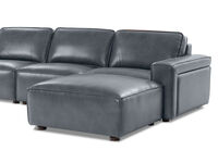 BARTELLE LEATHER - 3.5 Seater Sofa with Ottoman. BARTELLE LEATHER