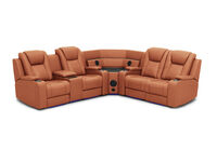 SENTINAL MK2 LEATHER - 4 Piece Corner with LHF Console SENTINAL MK2 LEATHER