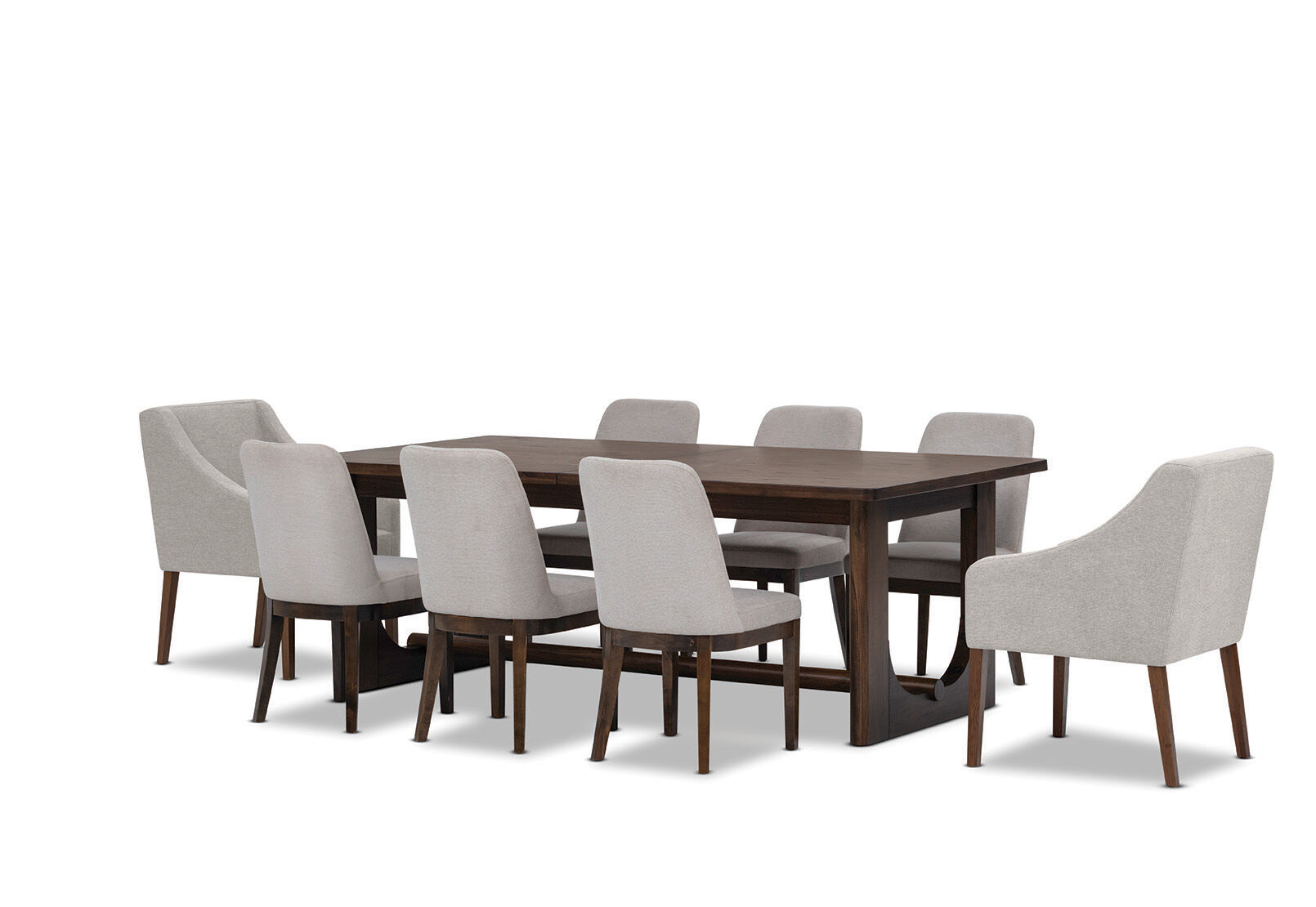 NICCOLO - 9 Piece Extension Dining Suite with 2 Volante and 6 Santino Dining Chairs. NICCOLO