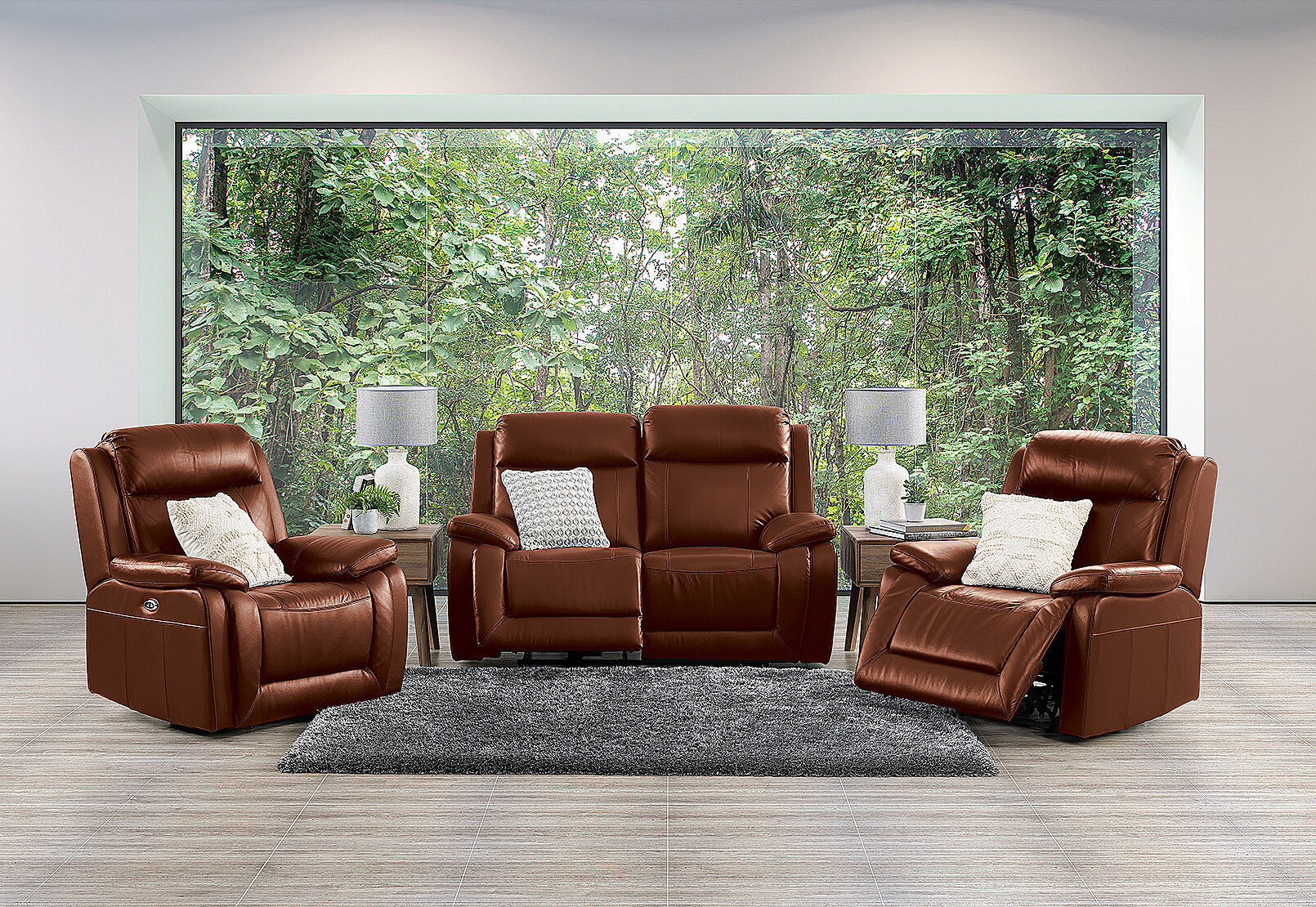 Amart leather sale recliners