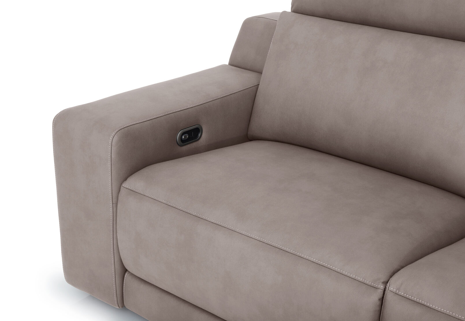 VANTRO FABRIC - 3 Seater RHF Chaise with Console and Inbuilt Electric Recliner VANTRO FABRIC